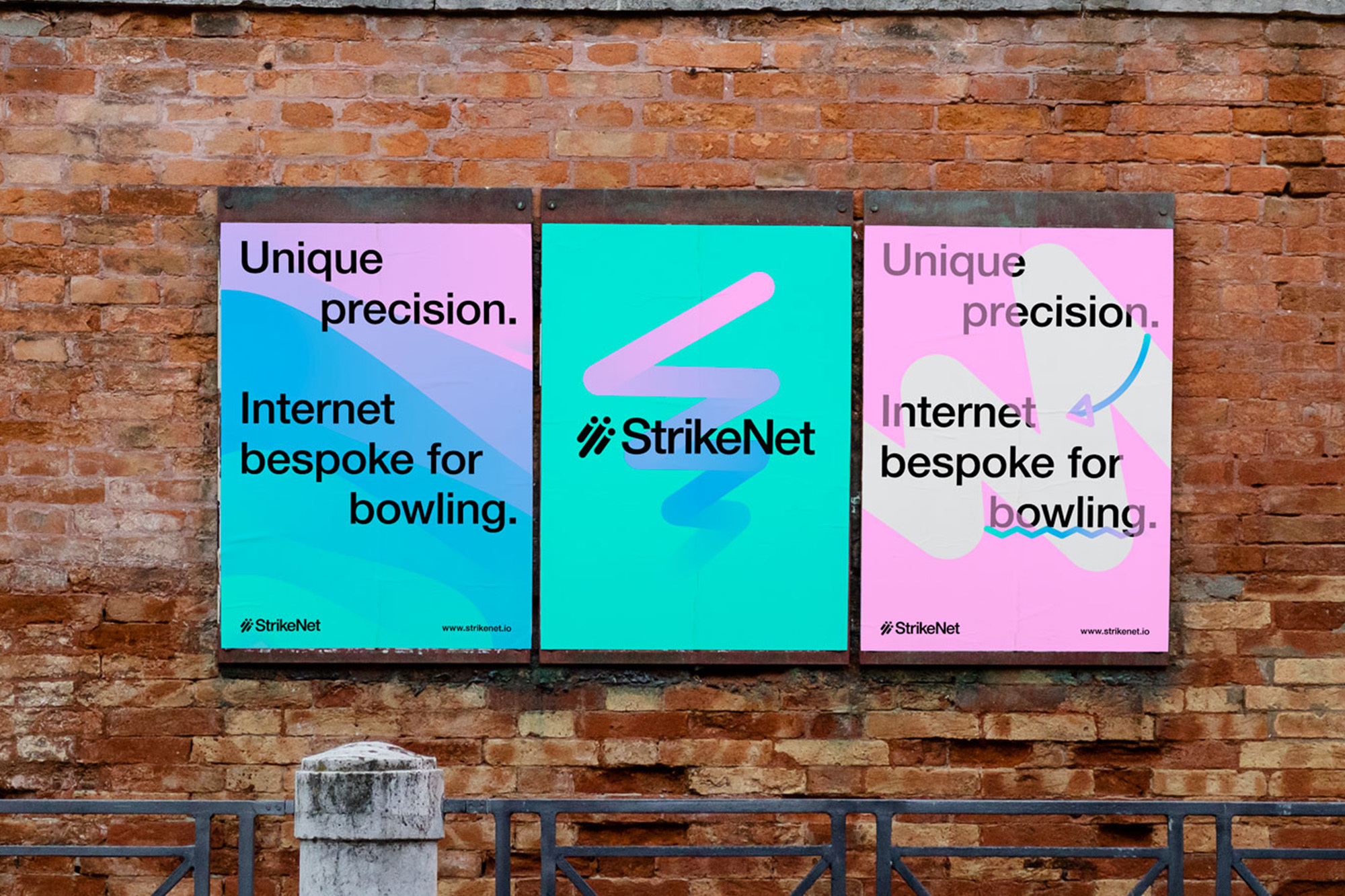 OllieandCo vibrantly capture the absurd visuals of bowling alleys in StrikeNets striking identity — The Brand Identity